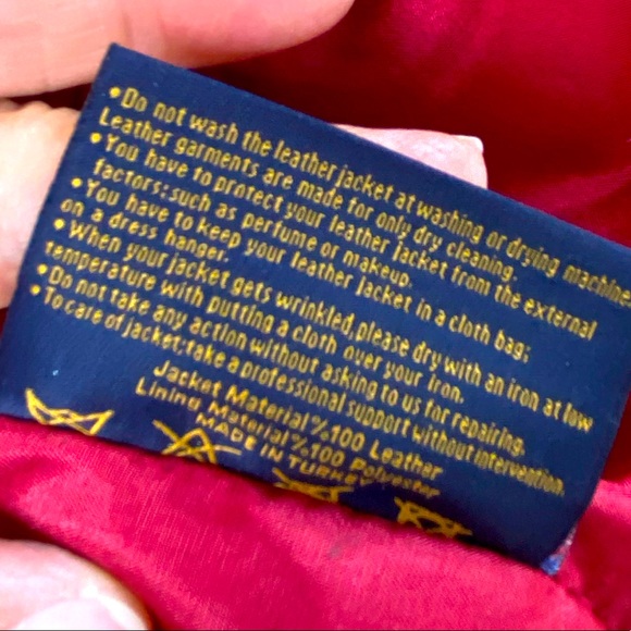 Mens Red Leather Quilted Jacket - Picture 2 of 7